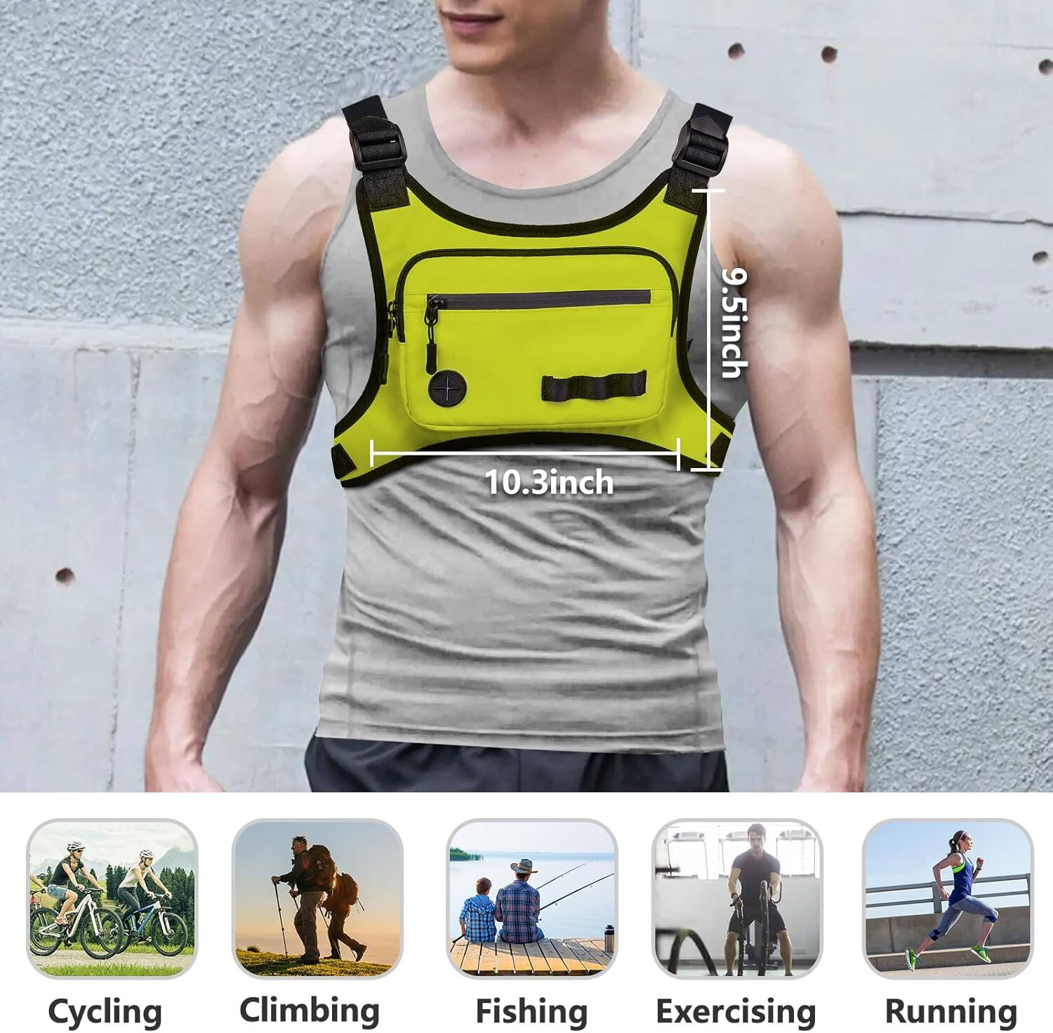 9.5 inch  
10.3 inch  

Cycling  
Climbing  
Fishing  
Exercising  
Running