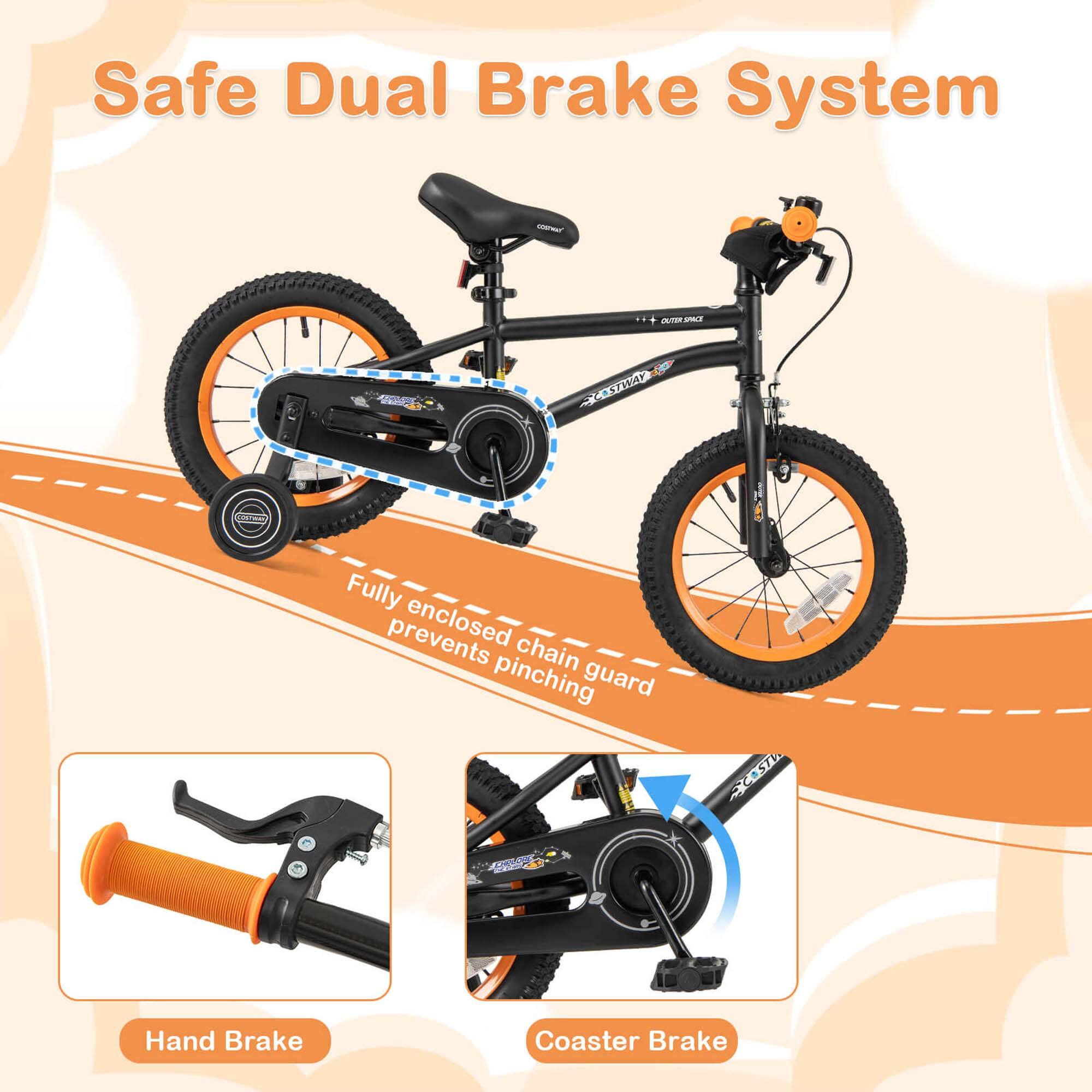 Safe Dual Brake System

- Fully enclosed chain guard prevents pinching
- Hand Brake
- Coaster Brake