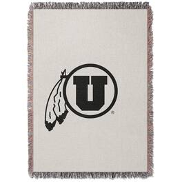 Chad & Jake - Utah Utes Woven Blanket - White
