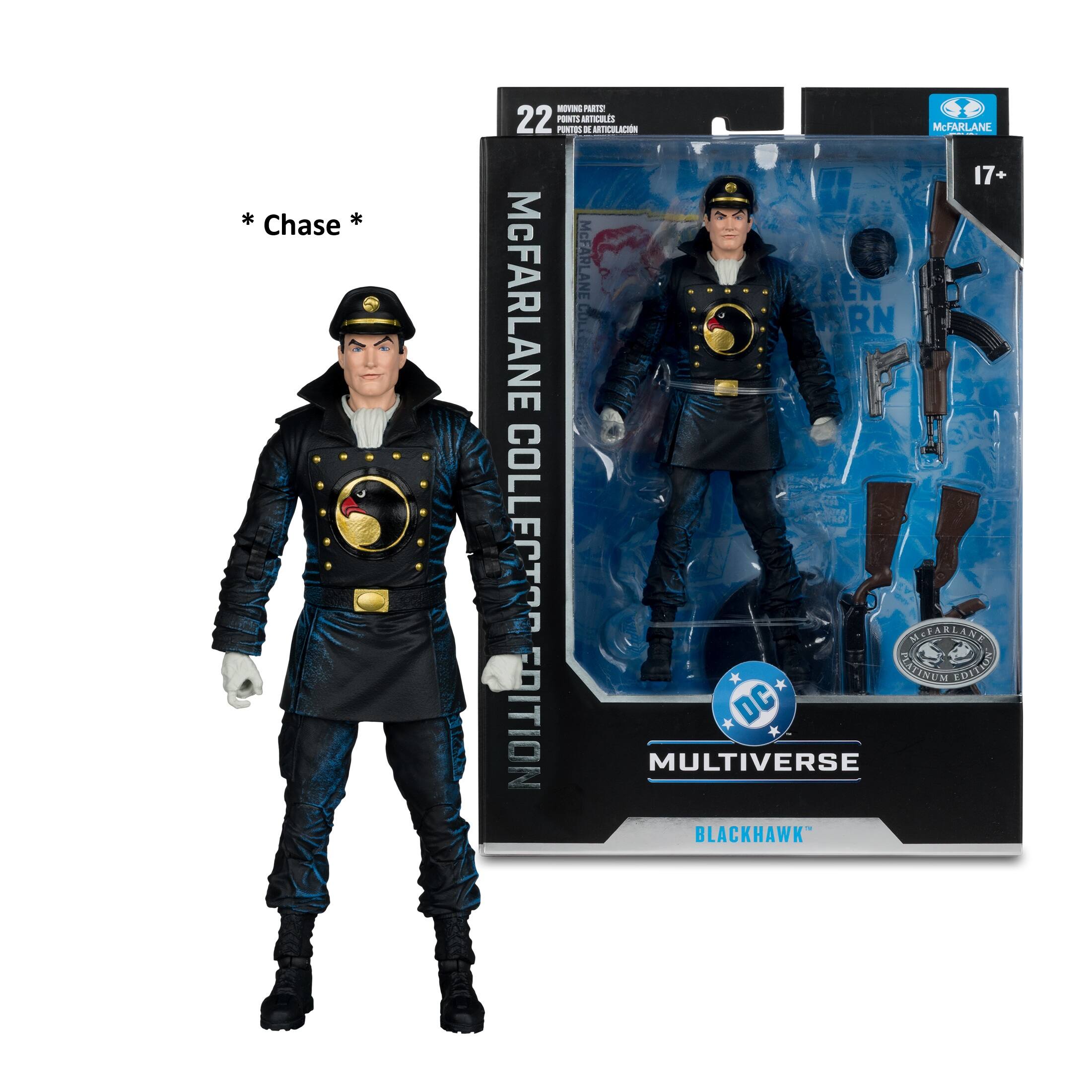 * Chase *  
- NRI 22 - MTICILIS PRNTE a ANTROLAO McFARLANE aLIA  
17+ McFARLANE EEN McFARLANE : RN COLLECTOR MEPABLANY * CREITE LOLTIE FOITION * DC MULTIVERSE BLACKHAWK