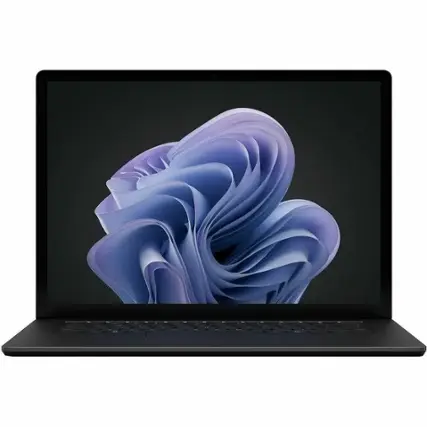 Front. Microsoft - Microsoft Surface Laptop 6 15" Touchscreen Notebook - Intel Core Ultra 5 135H - 16 GB - 512 GB SSD - English Keyboard - Black.