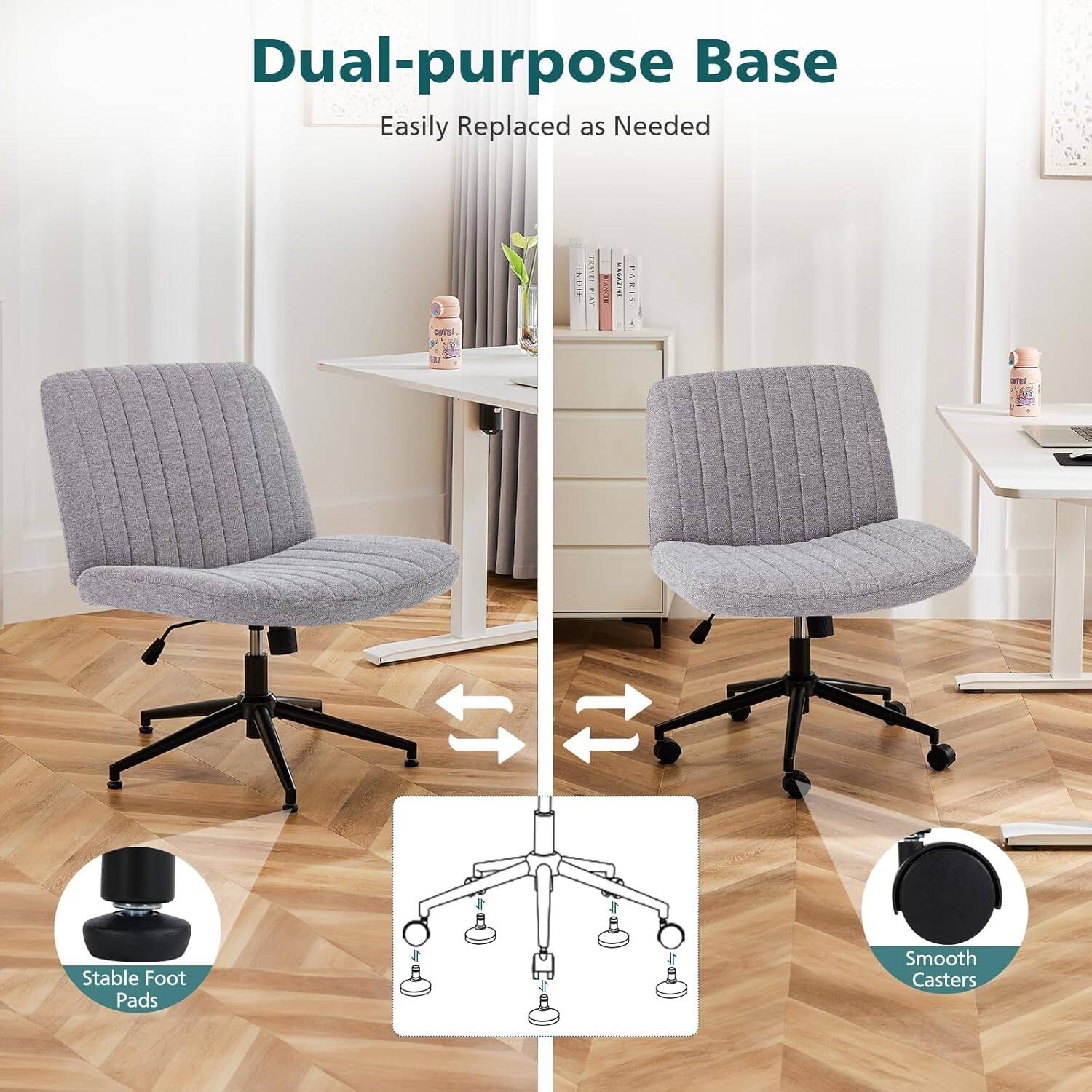 Dual-purpose Base Easily Replaced as Needed

PETT BONY PARIS

WTE d an M 1 1

Stable Foot Pads

Smooth Casters