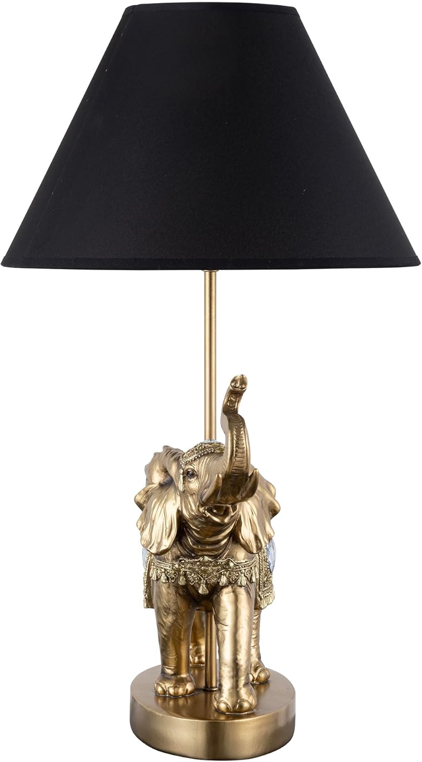 Alt View 2. FC Design - FC Design Hand Painted Detailed 18.5"H Thai Elephant Lamp Decorative Table Lamp – Stylish Decor & Gift Idea.