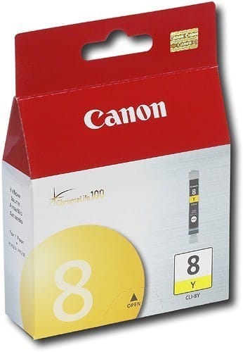 Front. Canon - CLI8Y (CLI-8) Ink Tank, Yellow - Yellow.