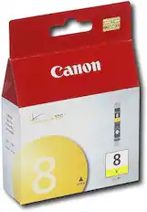 Front. Canon - CLI8Y (CLI-8) Ink Tank, Yellow - Yellow.