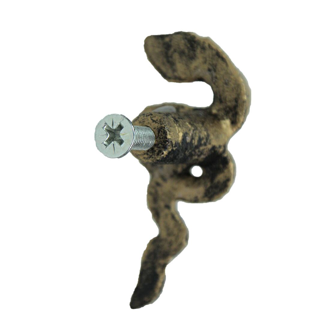 Alt View 7. Zeckos - Set of 6 Gold Gothic Snake Drawer Pulls - 2.25" x 1" - Cabinet Decor - Gold.