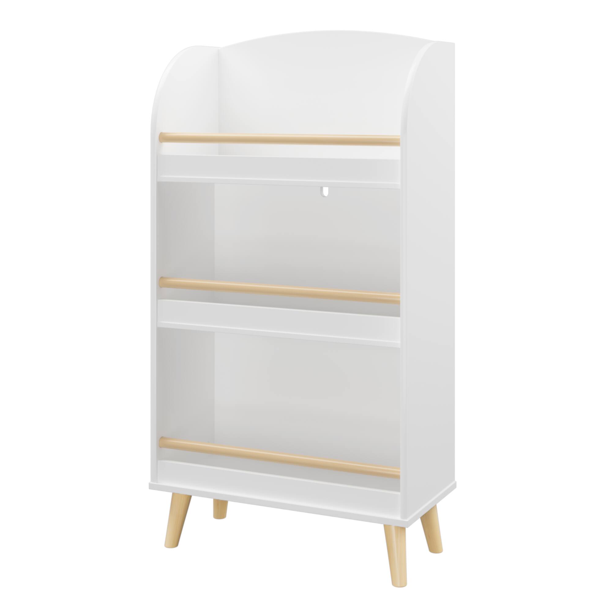 Alt View 8. Tiramisubest - Kids Bookshelf, 3-Tier Bookcase, Book Organizer, Toy Storage Cabinet Organizer, White - White.
