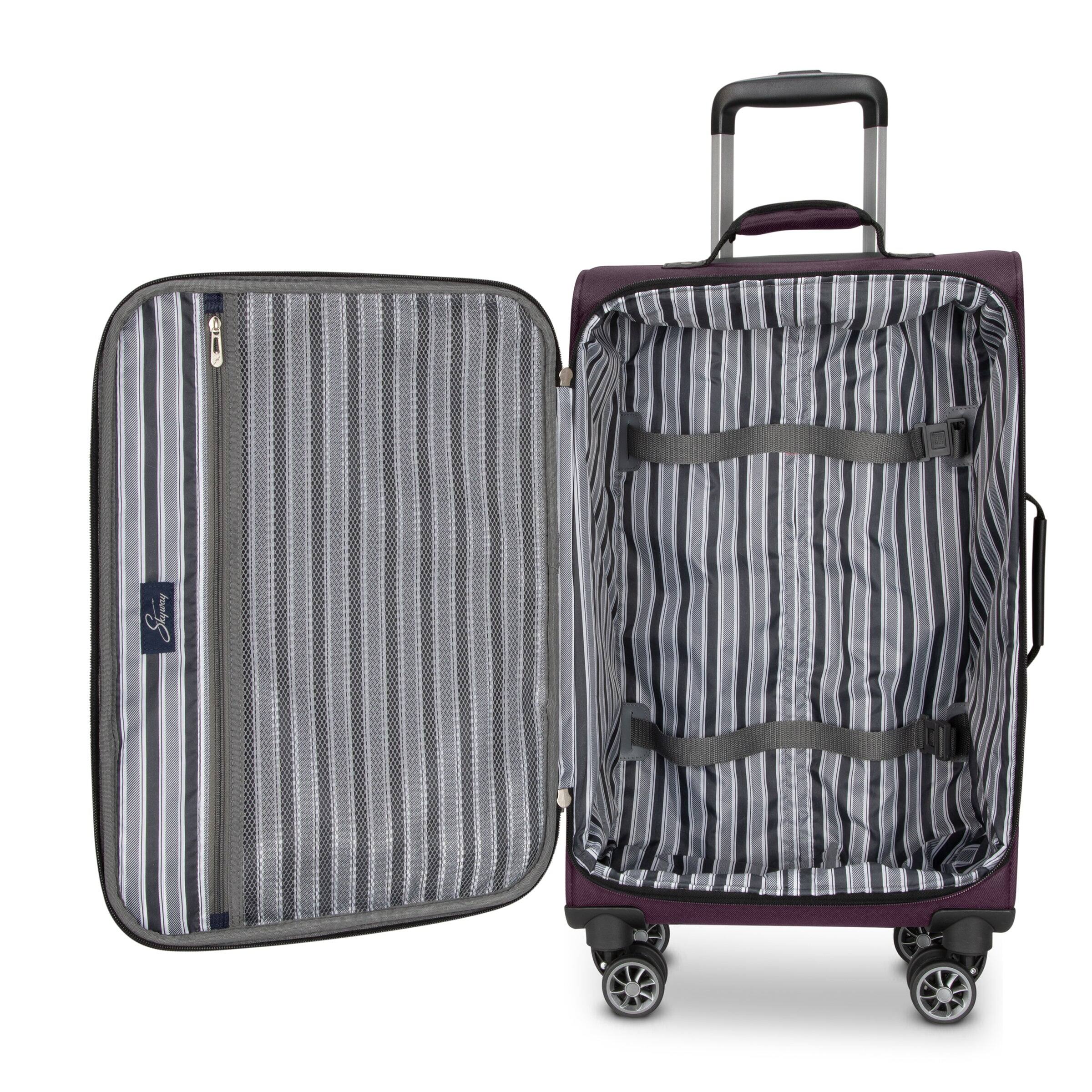 Left. Skyway - Epic Softside Carry-On, Plum - Plum.