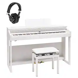 Roland - RP701 88-Key Classic Digital Piano, White w/Bench, Stand, Headphones