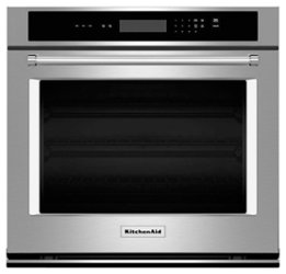 KitchenAid - 30" Built-In Single Electric Wall Oven - Stainless steel - Front_Zoom