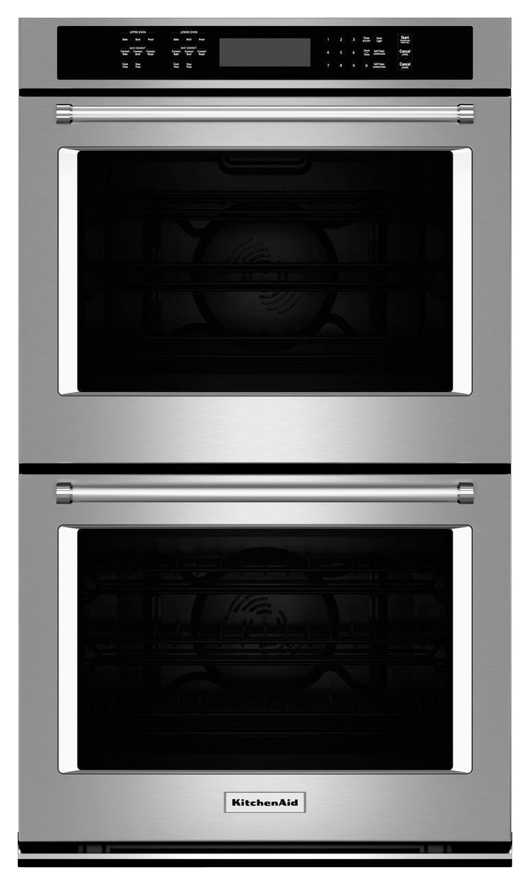 KitchenAid - 27" Built-In Double Electric Convection Wall Oven - Stainless steel