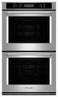 KitchenAid - 27" Built-In Double Electric Convection Wall Oven - Stainless Steel - Front_Zoom