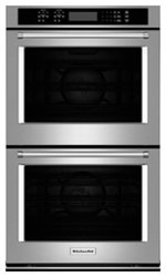 KitchenAid - 27" Built-In Double Electric Convection Wall Oven - Stainless steel - Front_Zoom
