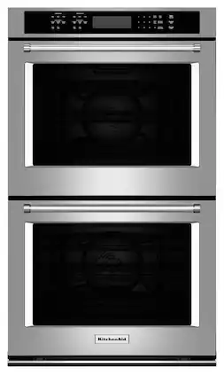 KitchenAid - 27" Built-In Double Electric Convection Wall Oven - Stainless Steel