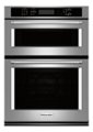 KitchenAid - 30" Single Electric Convection Wall Oven with Built-In Microwave - Stainless Steel