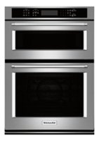 KitchenAid - 30" Single Electric Convection Wall Oven with Built-In Microwave - Stainless steel - Front_Zoom