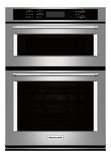 Kitchenaid 30 Single Electric Convection Wall Oven With Built In Microwave Stainless Steel Koce500ess Best - Wall Oven Too Small For Opening