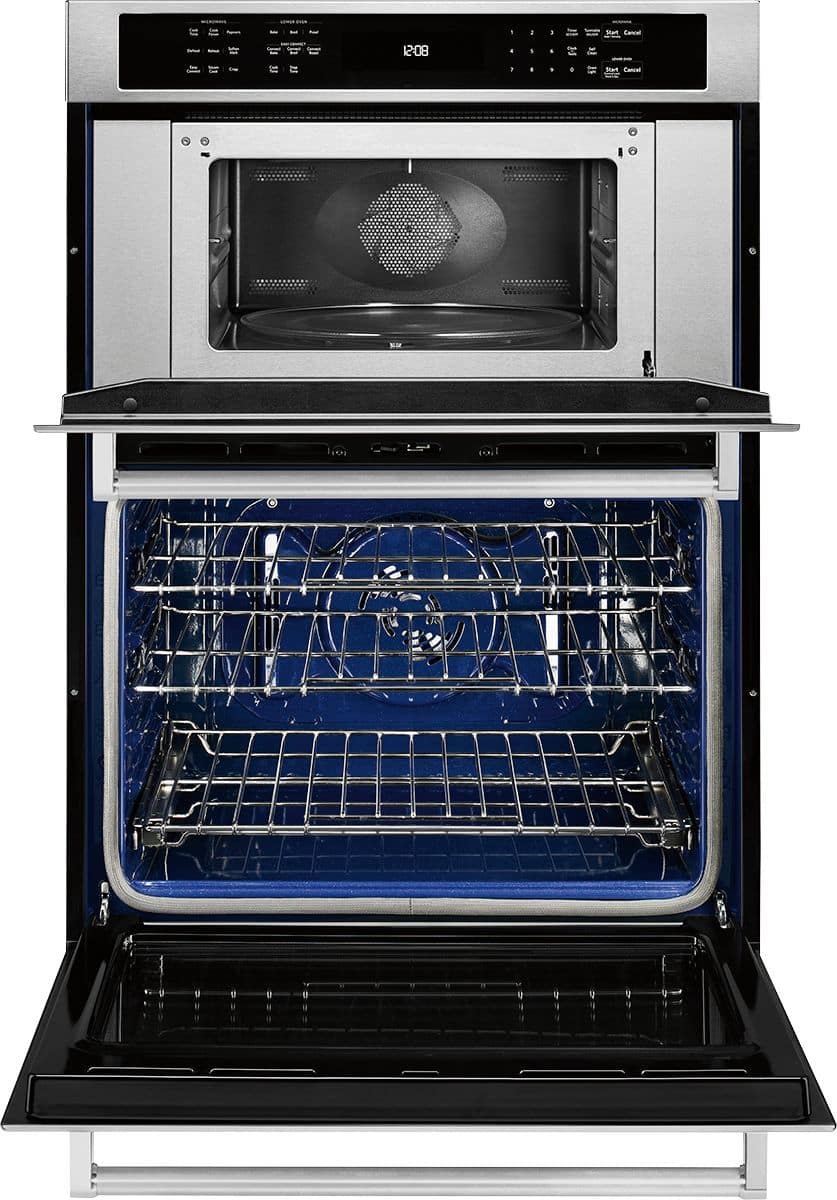 Alt View 16. KitchenAid - 30" Single Electric Convection Wall Oven with Built-In Microwave - Stainless Steel.