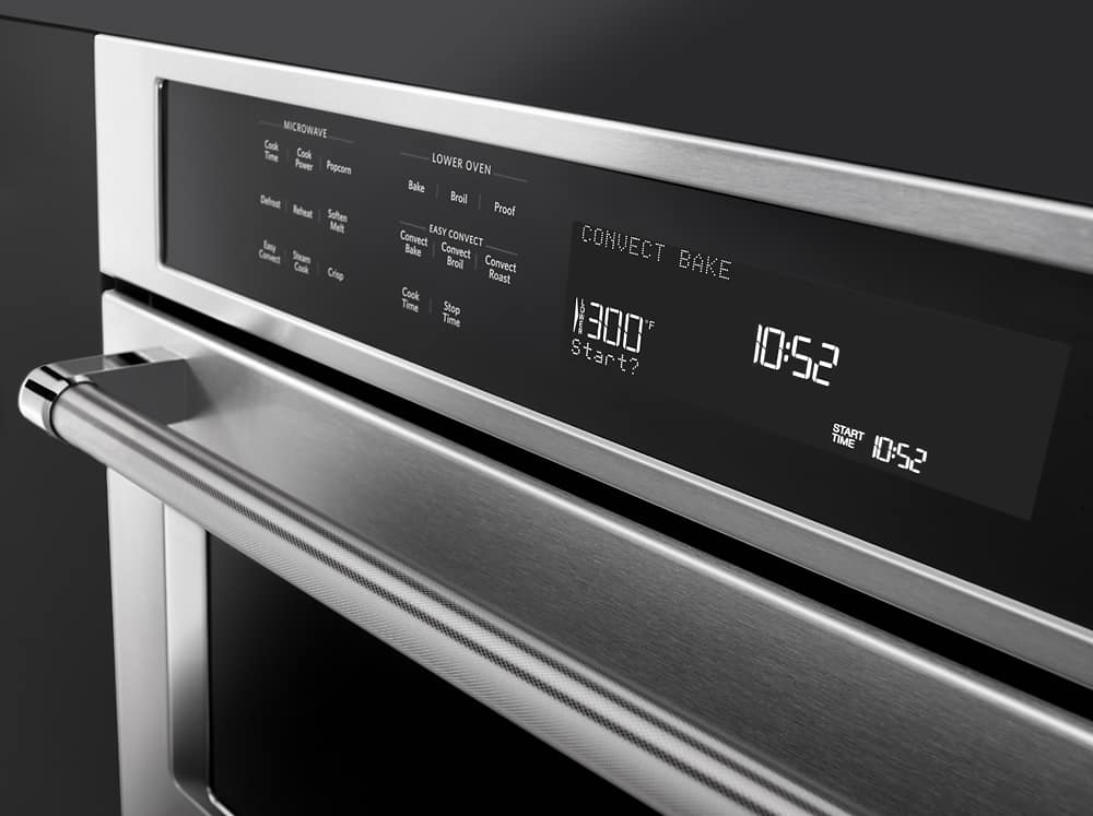 Alt View 19. KitchenAid - 30" Single Electric Convection Wall Oven with Built-In Microwave - Stainless Steel.