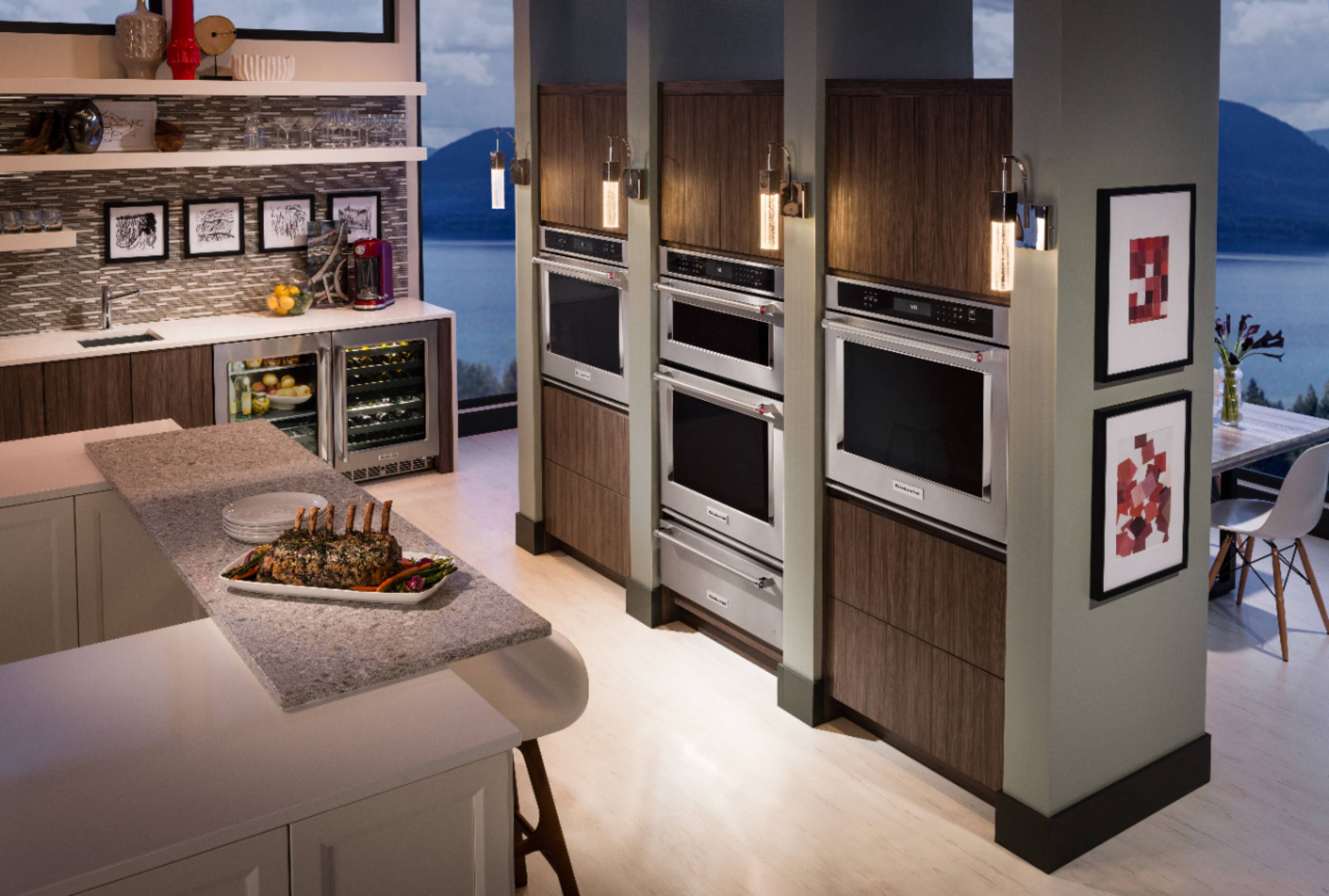 Alt View 12. KitchenAid - 30" Single Electric Convection Wall Oven with Built-In Microwave - Stainless Steel.