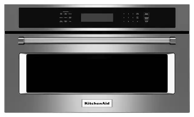 Front. KitchenAid - 1.4 Cu. Ft. Built-In Microwave - Stainless steel.