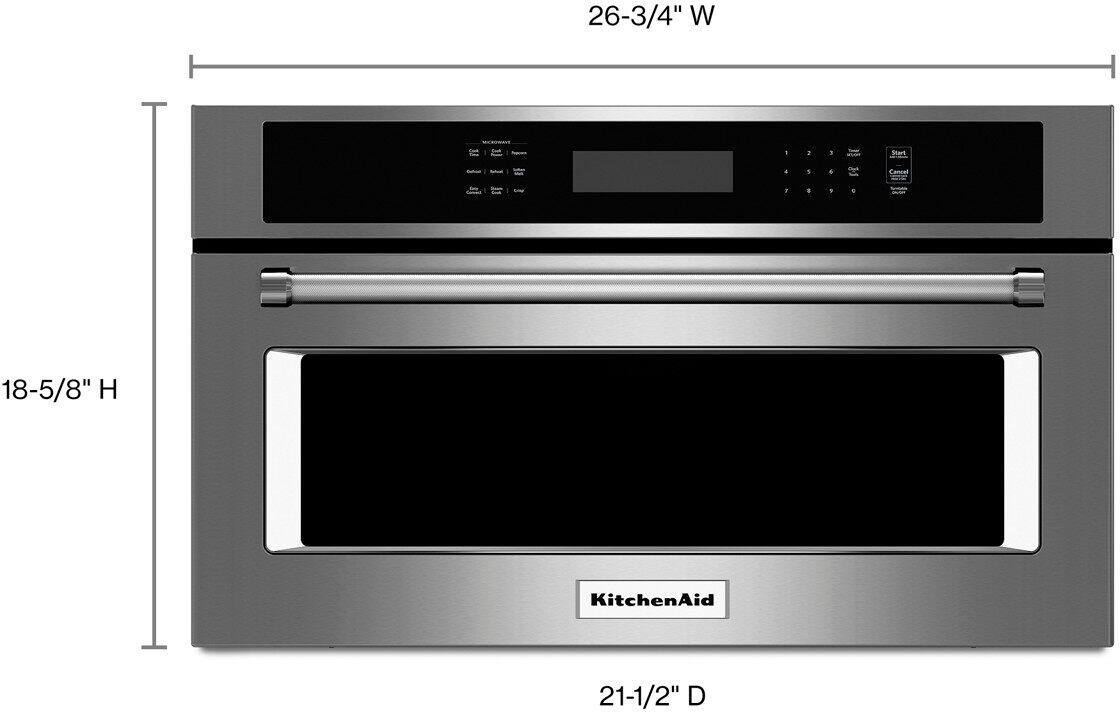 Alt View 11. KitchenAid - 1.4 Cu. Ft. Built-In Microwave - Stainless steel.