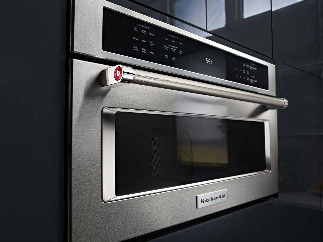 Alt View 12. KitchenAid - 1.4 Cu. Ft. Built-In Microwave - Stainless steel.