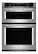 Front. KitchenAid - 27" Single Electric Convection Wall Oven with Built-In Microwave - Stainless steel.
