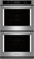 KitchenAid - 30" Built-In Double Electric Convection Wall Oven - Stainless Steel - Front_Zoom