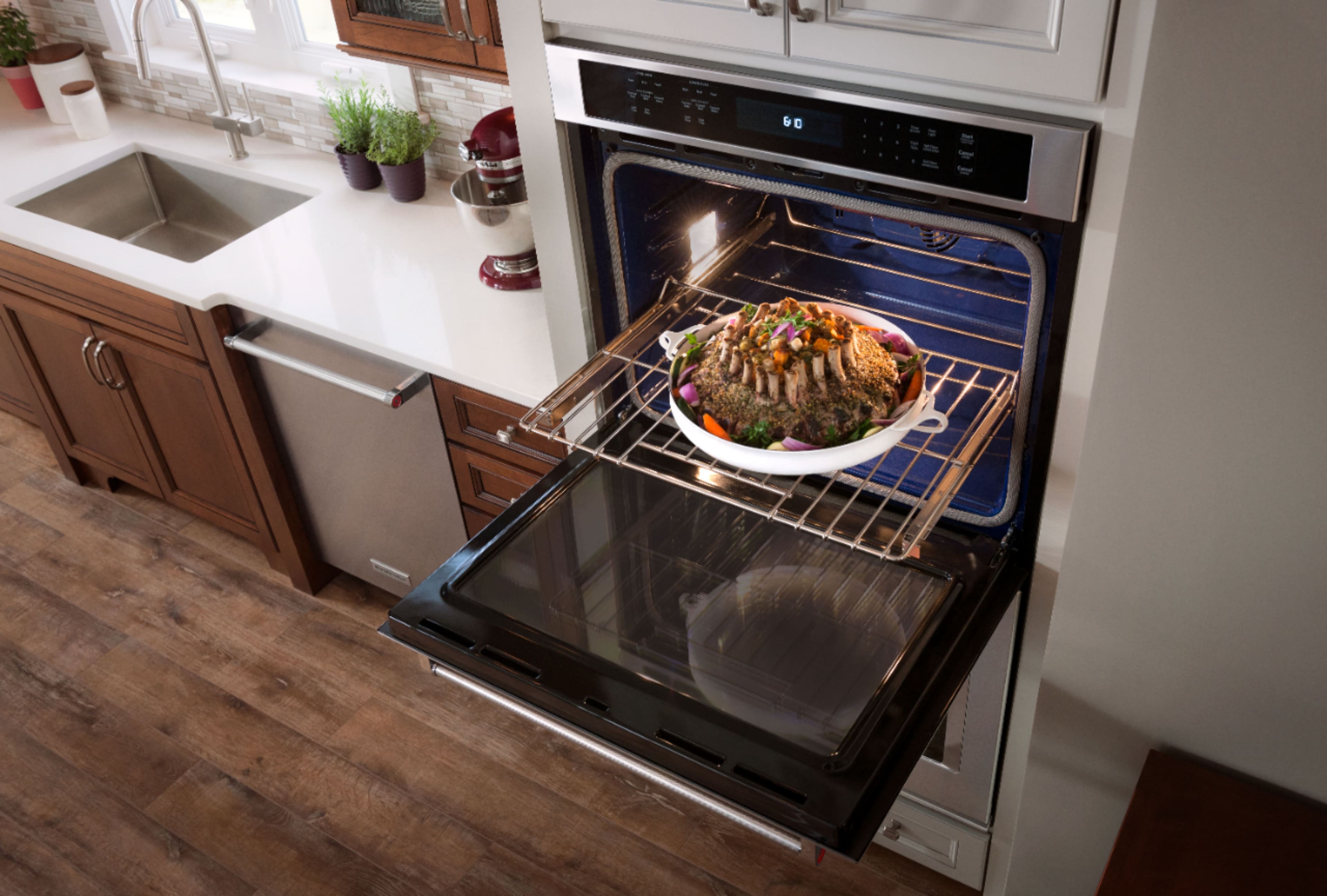 Alt View 17. KitchenAid - 30" Built-In Double Electric Convection Wall Oven - Stainless Steel.