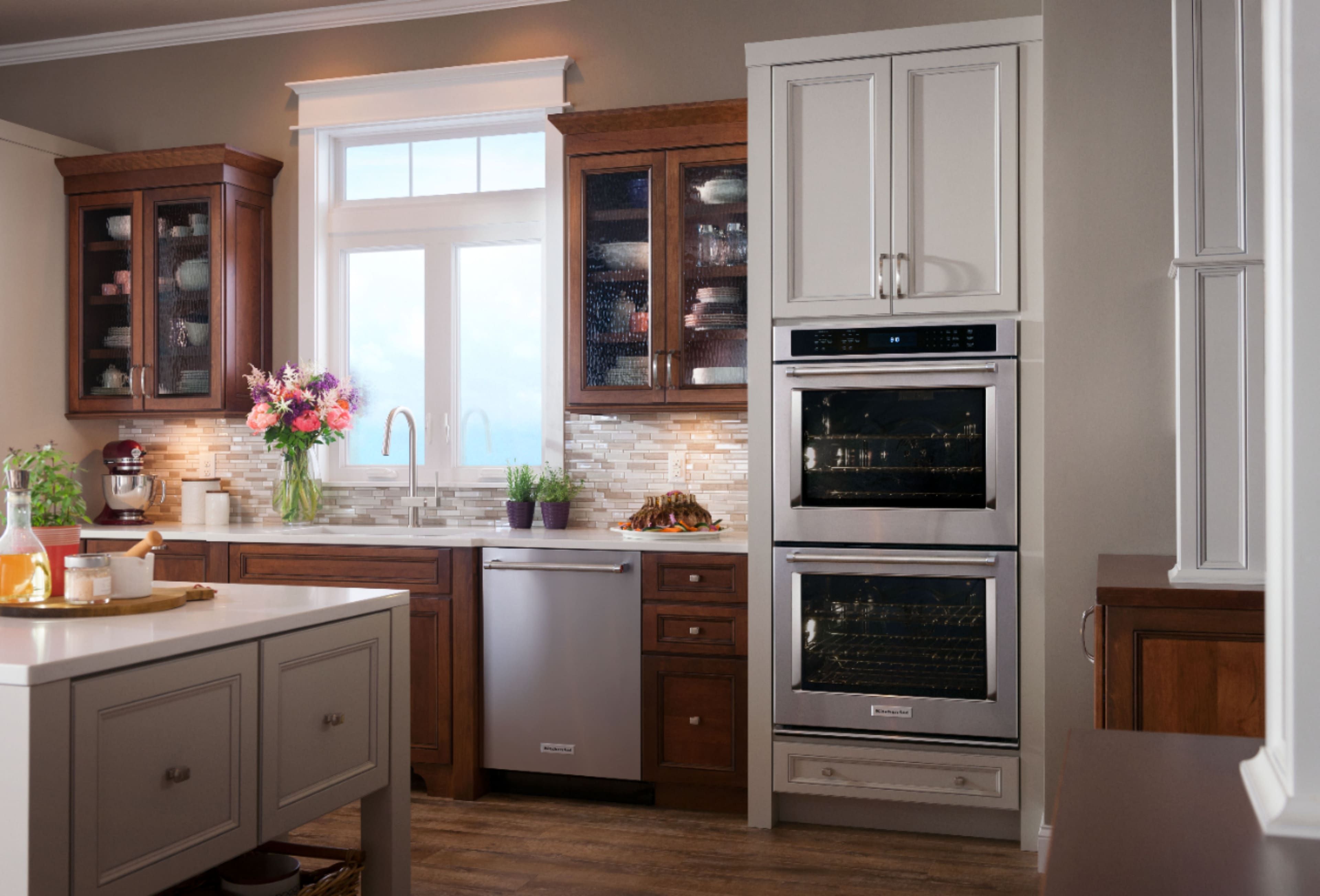 Alt View 19. KitchenAid - 30" Built-In Double Electric Convection Wall Oven - Stainless Steel.