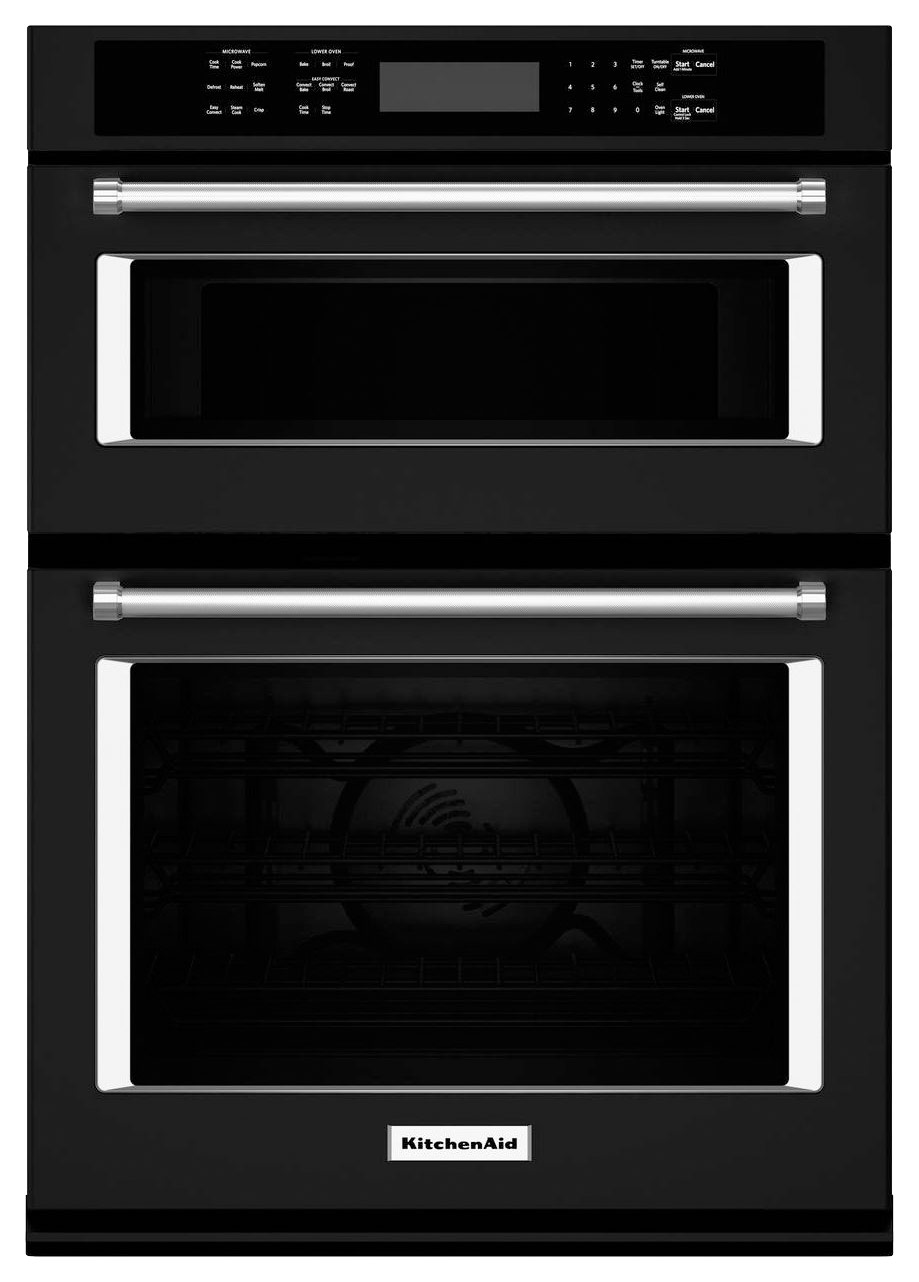 KitchenAid - 30" Single Electric Convection Wall Oven with Built-In