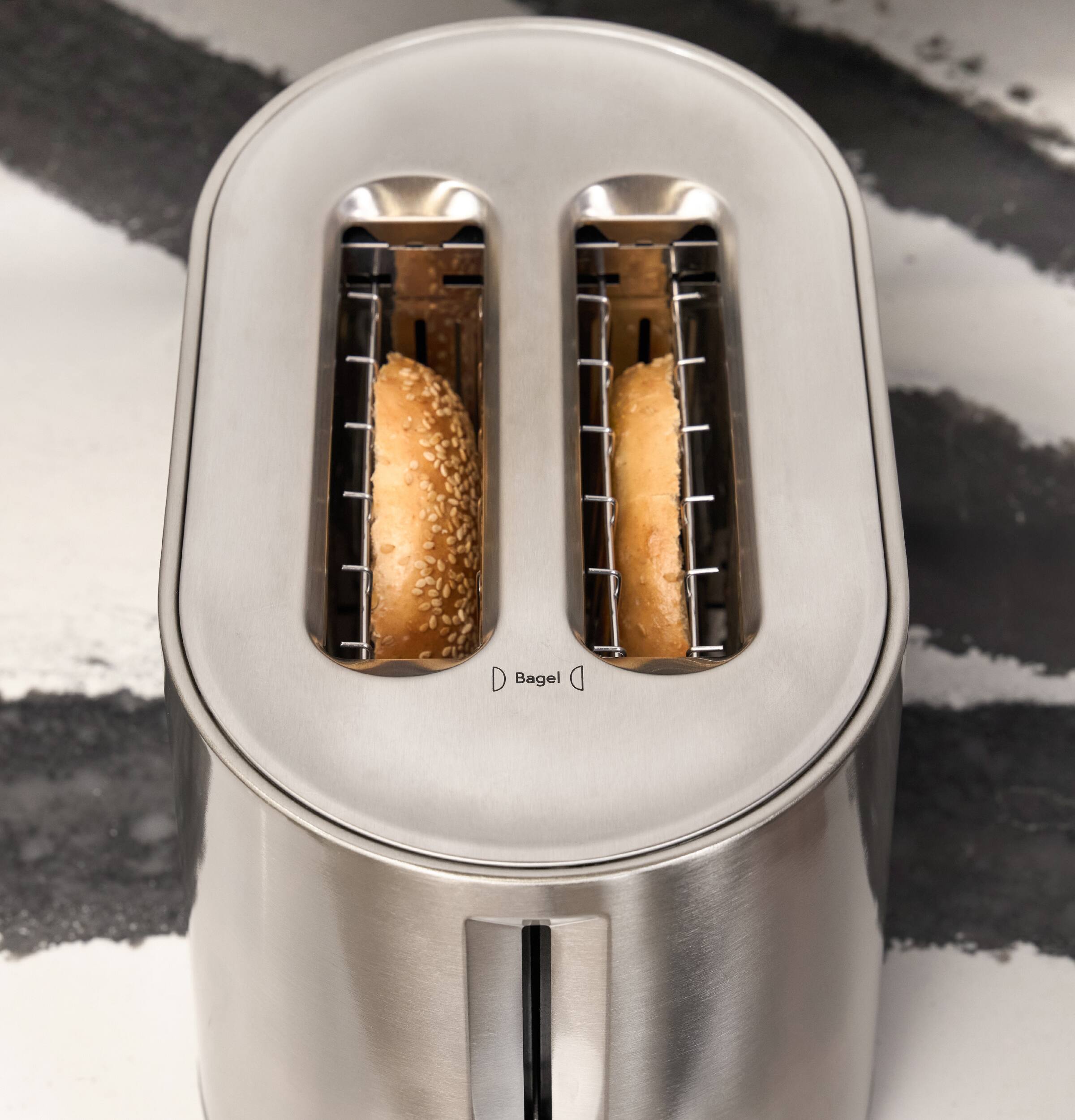 Alt View 17. Café - Express Finish 2-Slice Toaster with Extra Wide Slots and 4 Preset Toasting Functions - Stainless Steel.