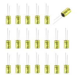 Unique Bargains - 4.7uF 100V Non-Polarized Electrolytic Capacitor, 10x17mm Aluminum Audio Cap, for DIY Tweeter, 20pcs - Gold