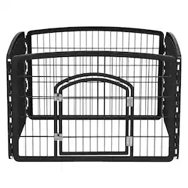 IRIS USA - 4-8Panel 24/34"H Plastic Pet Playpen with Door
