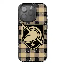 Keyscaper - NCAA - Army Black Knights - Army Knights Plaid Bling iPhone Case - 15 Pro Max - Black