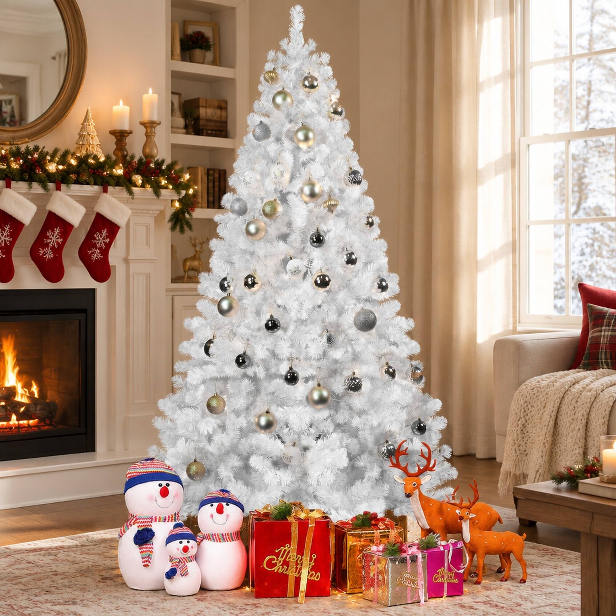 RYHNUYNE 5FT Artificial Christmas Tree With 498 Tips and Memory Wire ...