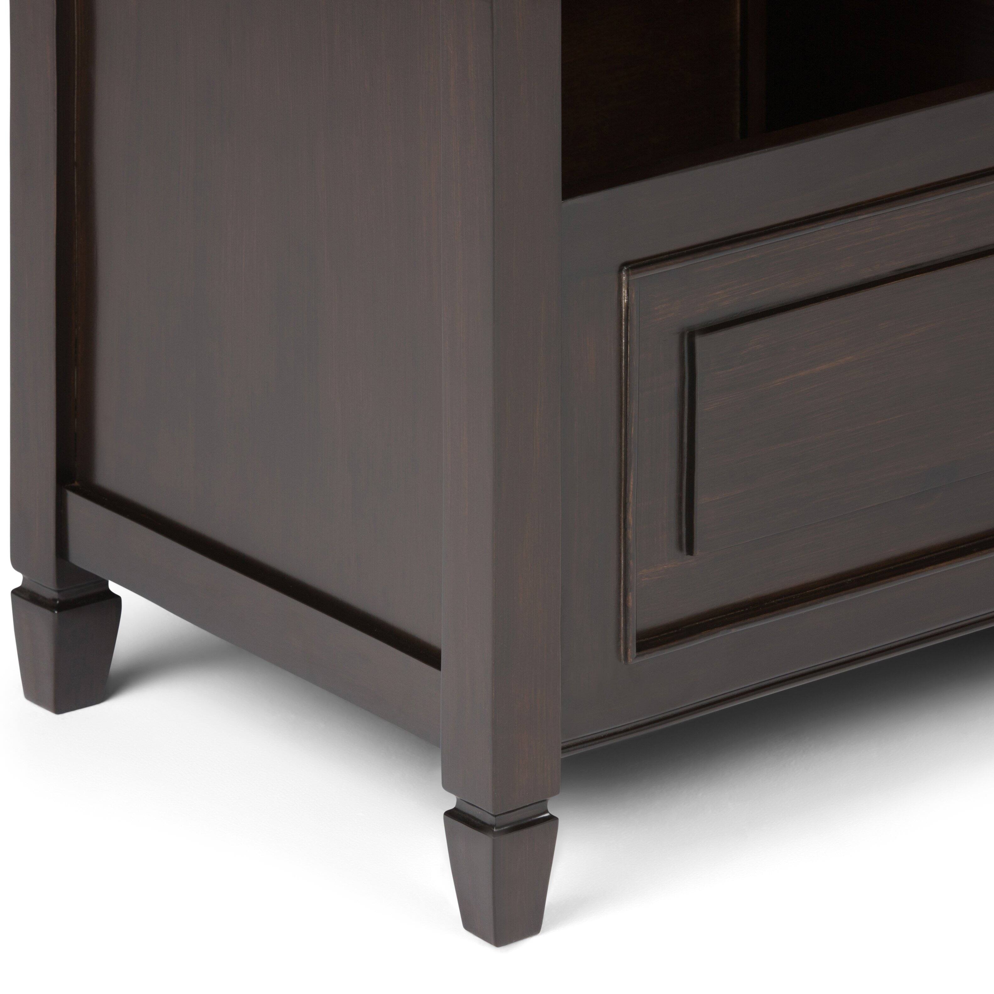 Alt View 3. Simpli Home - Connaught SOLID WOOD 42 inch Wide Traditional Entryway Storage Bench in Dark Chestnut Brown - Dark Chestnut Brown.
