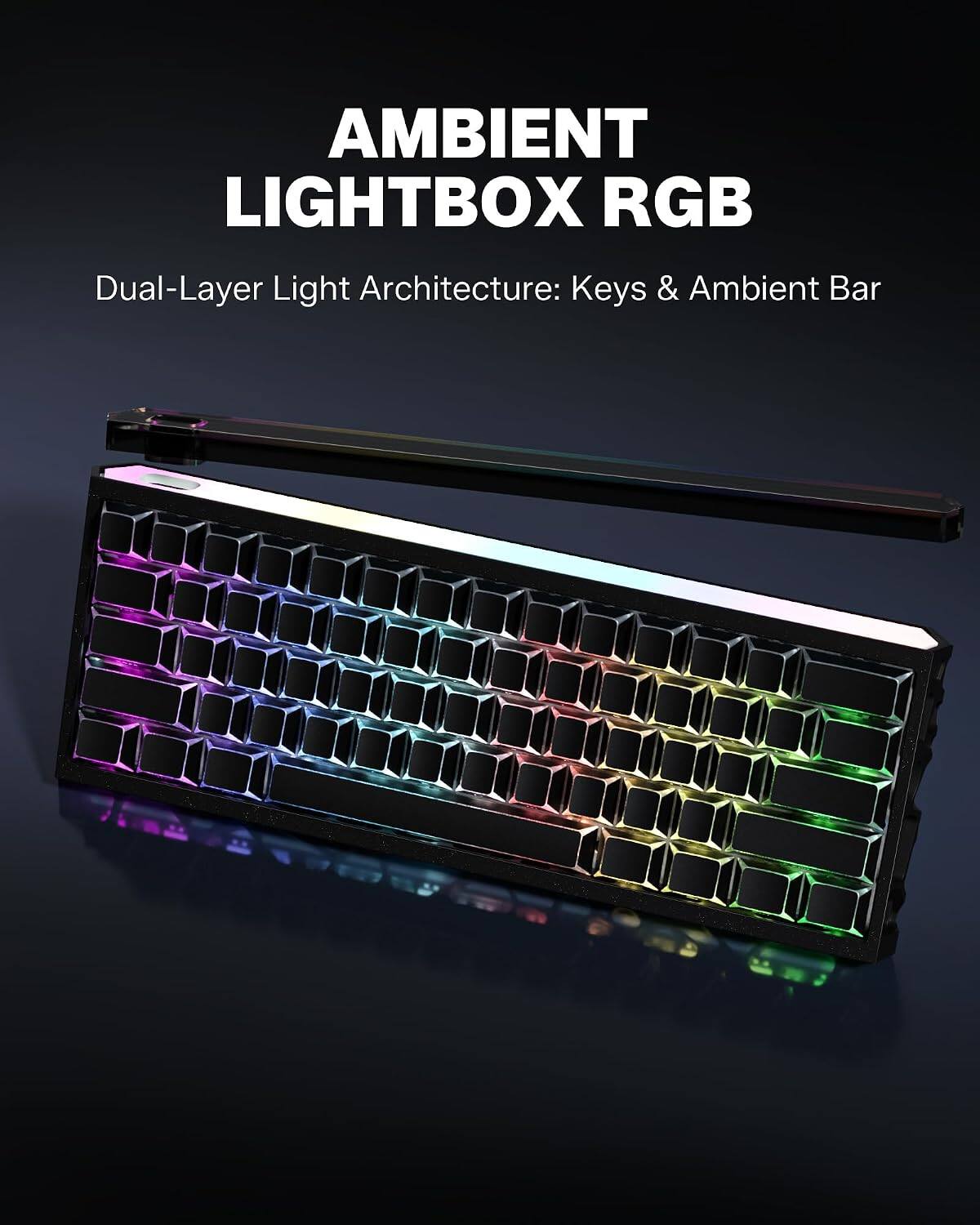 AMBIENT LIGHTBOX RGB  
Dual-Layer Light Architecture: Keys & Ambient Bar