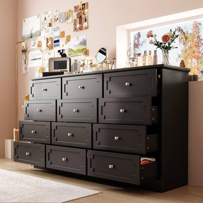Famapy 12 Drawer Dresser: Anti Tip Design, Unique Styled Storage for Multi Scenes Black BBFAZJ-KF330122-02 - Best Buy Famapy 12 Drawer Dresser: Anti Tip Design, Unique Styled Storage for Multi Scenes Black BBFAZJ-KF330122-02 - Best Buy