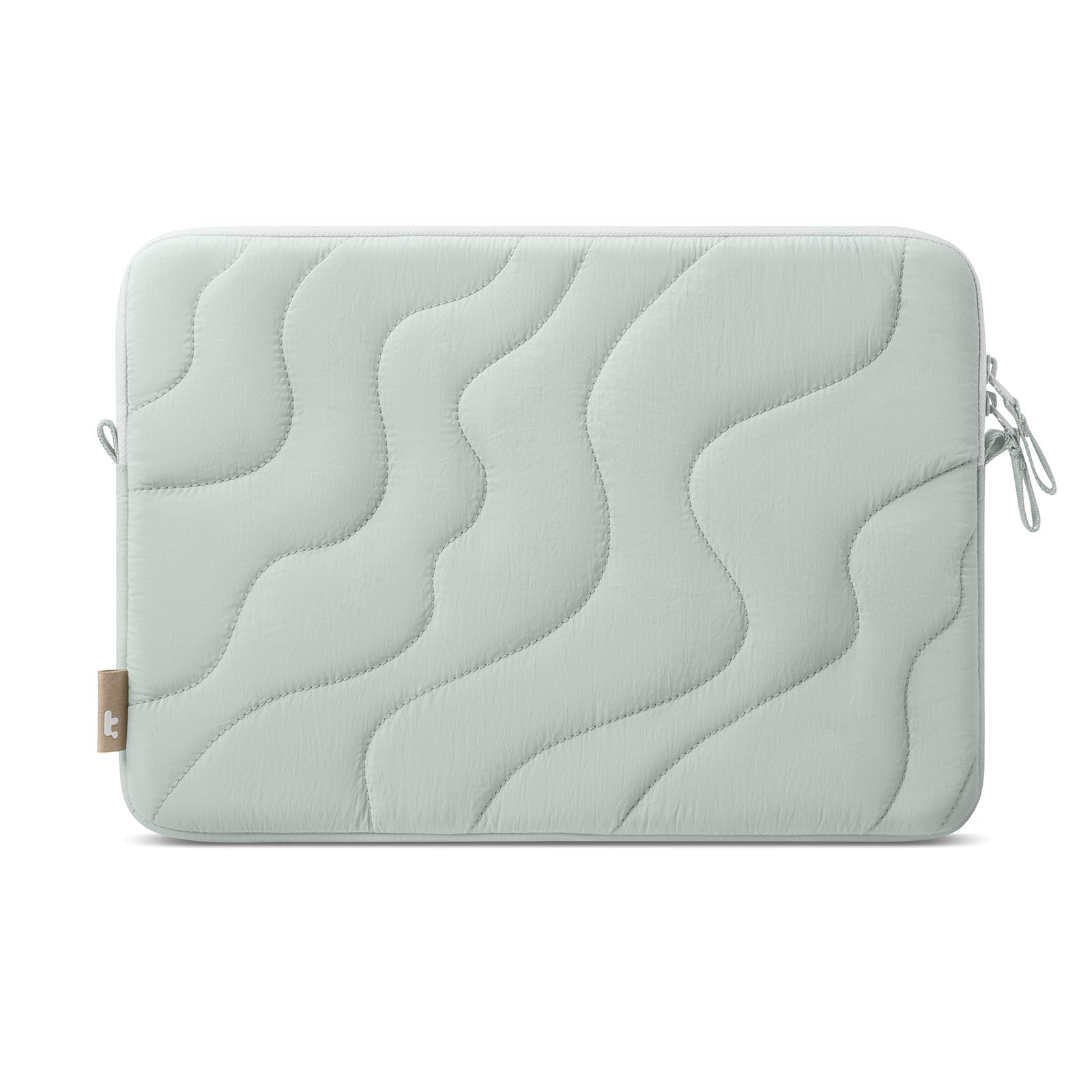 Front. tomtoc - Terra-A27 Recycled 360° Protective Puffy Laptop Sleeve Bag for 13-inch MacBook New A18 Pro Chip 2026, Quilted Design - Lakeshore.