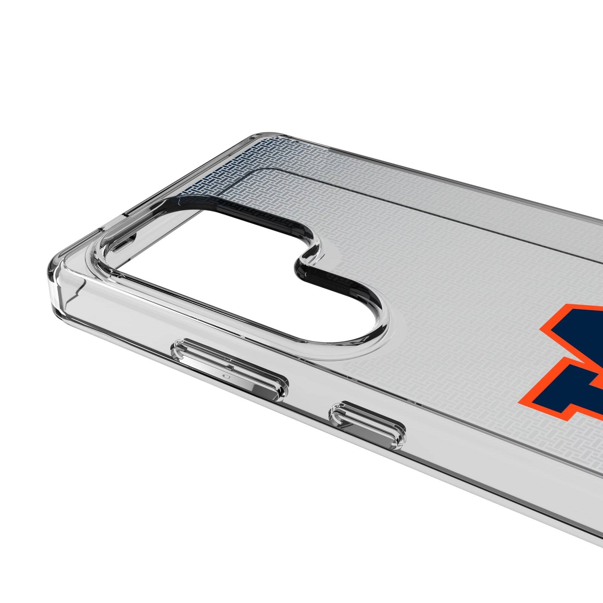 Alt View 2. Keyscaper - Auburn Tigers Linen Logo Galaxy Clear Case - S25 Ultra - Multicolor.