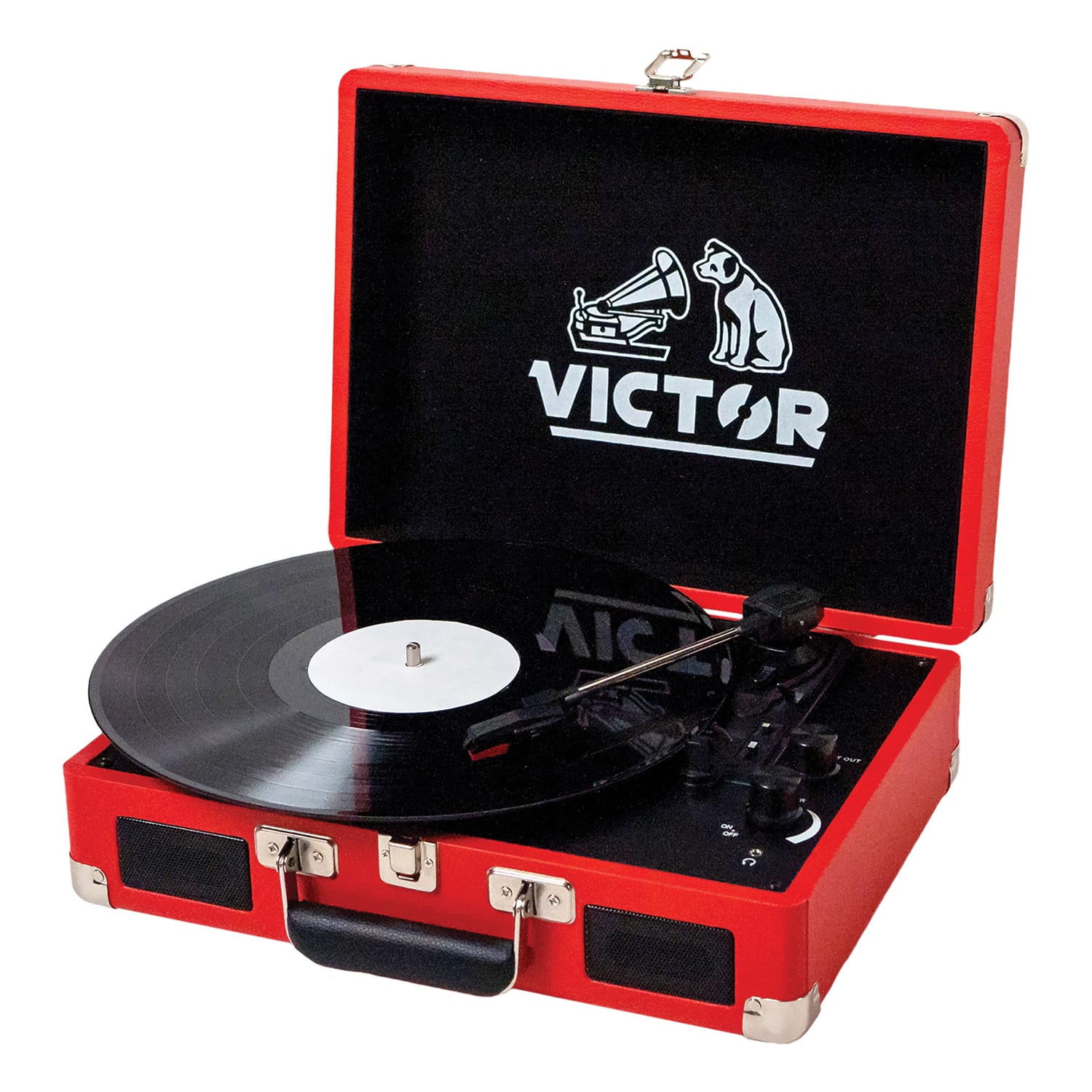 Victor - Vsrp-800-rd Metro Dual-bluetooth Belt-drive Suitcase Turntable, Vsrp-800 - Red