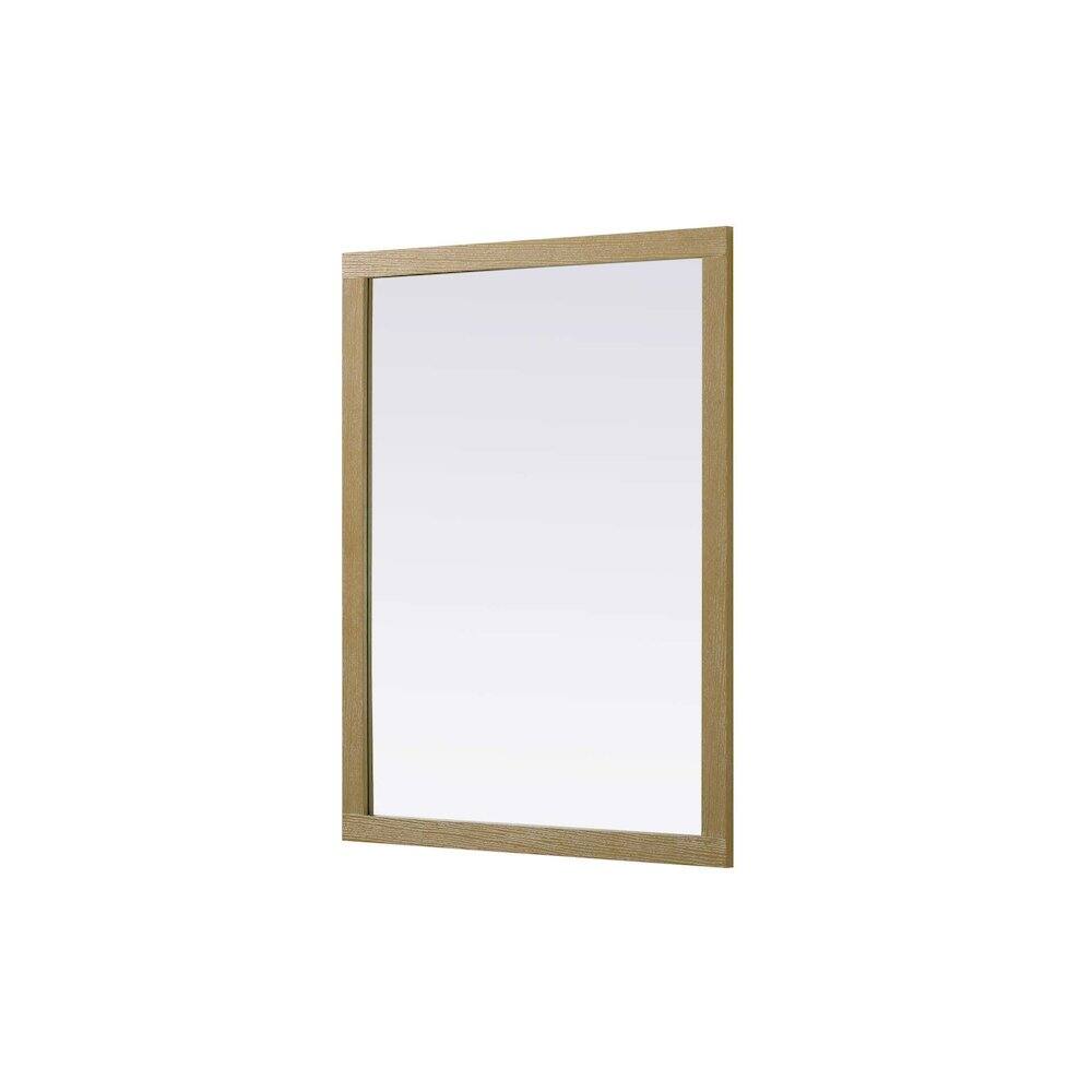 Alt View 2. Elegant Kitchen and Bath - Noah Wooden Rectangle Mirror 48 x 36 in Linen Oak - Linen Oak.
