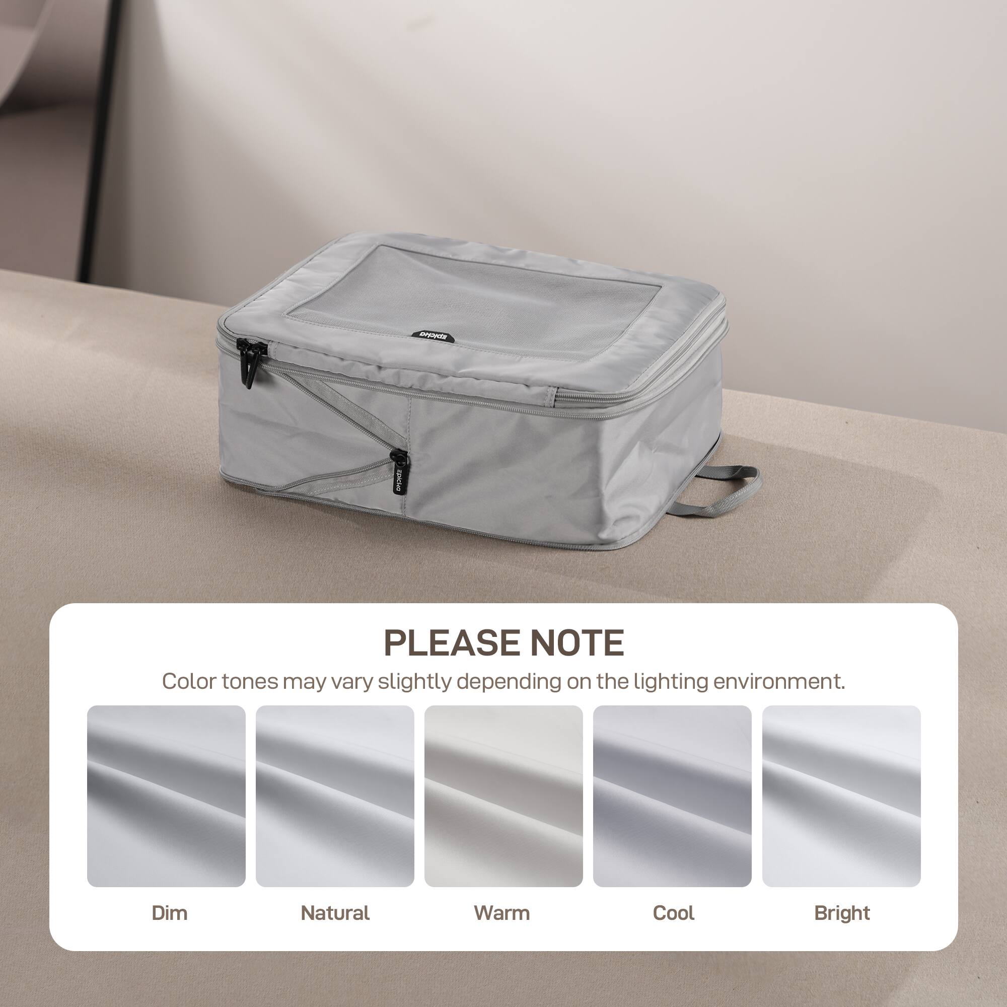 PLEASE NOTE
Color tones may vary slightly depending on the lighting environment.
Dim
Natural
Warm
Cool
Bright