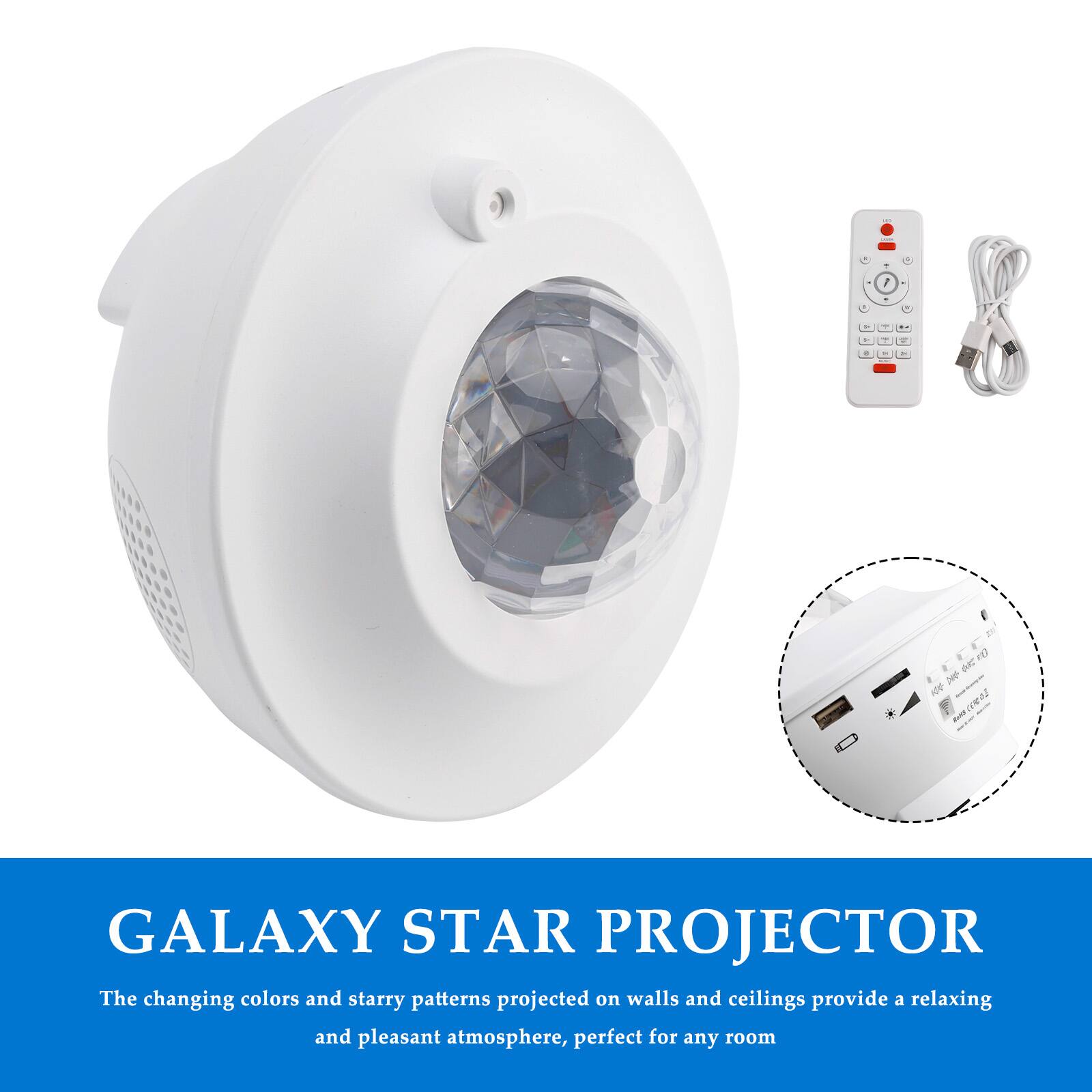 1 - AC Ne F ARE GALAXY STAR PROJECTOR

The changing colors and starry patterns projected on walls and ceilings provide a relaxing and pleasant atmosphere, perfect for any room