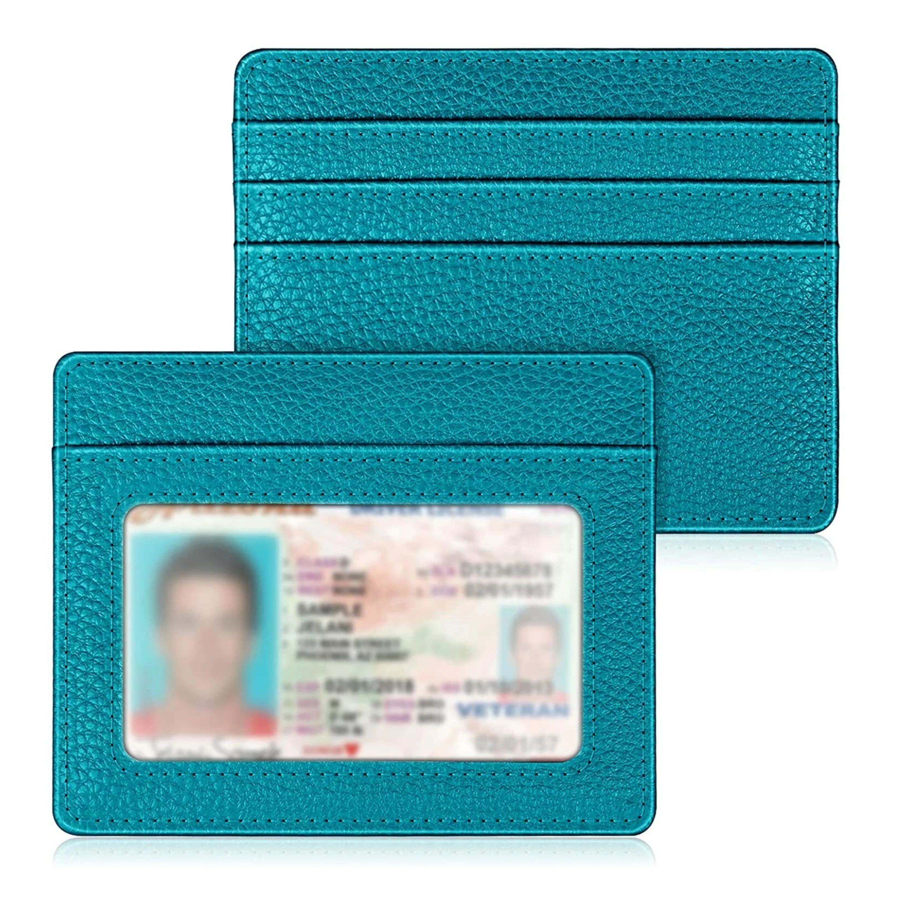Kitcheniva - Slim Minimalist Credit Card Holder & Wallet With ID Window - Legacy Teal price history on PriceWatchPro
