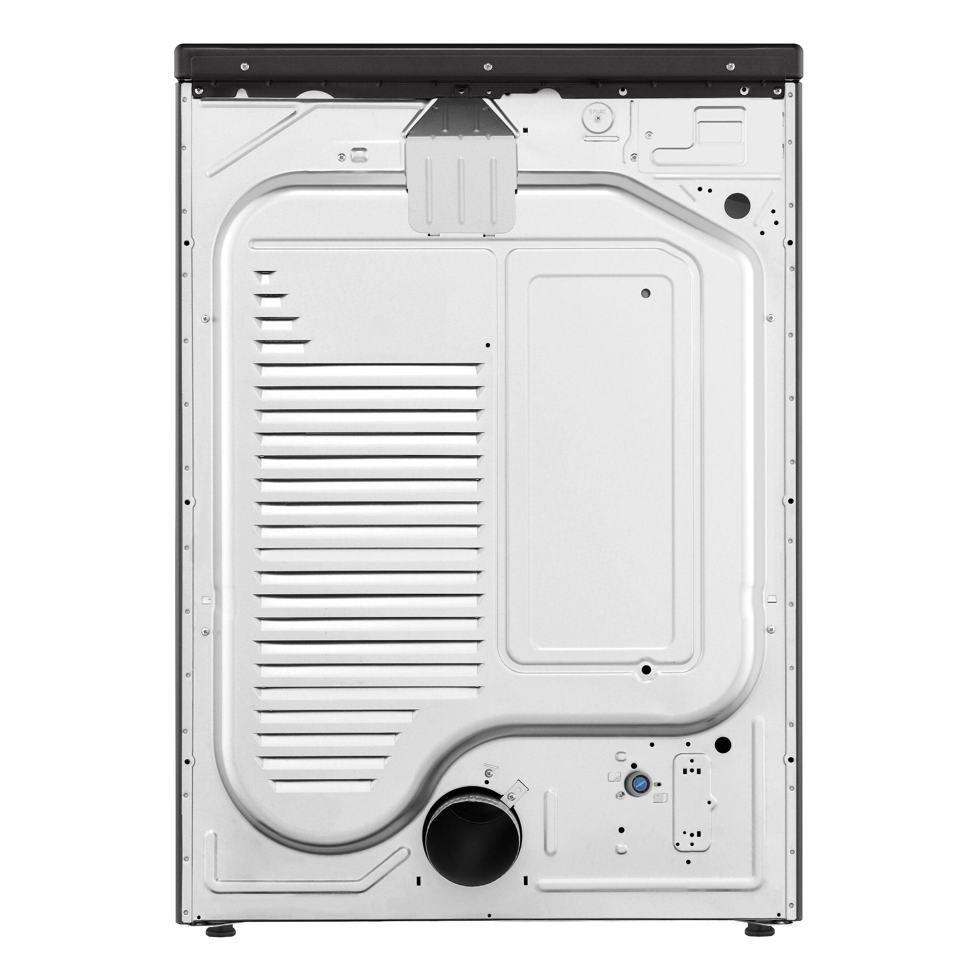 Alt View 25. LG - 7.4 Cu. Ft. Stackable Smart Electric Dryer with Steam and Built-In Intelligence - Black Steel.