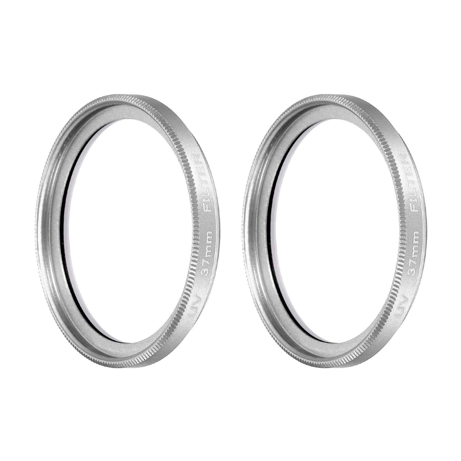 Unique Bargains - 37mm Ultra Slim Lens Filter 2pcs, Multi Coating Aluminum Circular Screw-in Protection for Photography