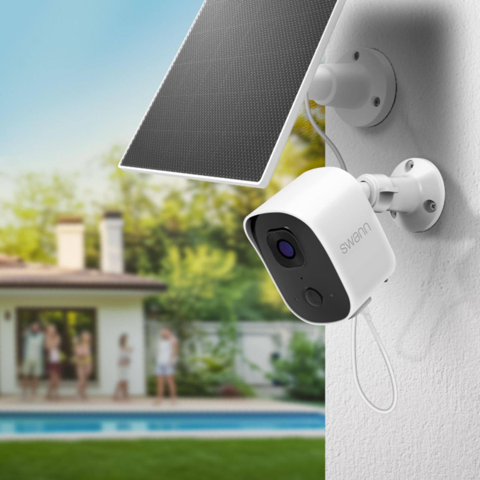 Alt View 2. Swann - EVO 2K Wireless Security Camera w 32GB Card - White.